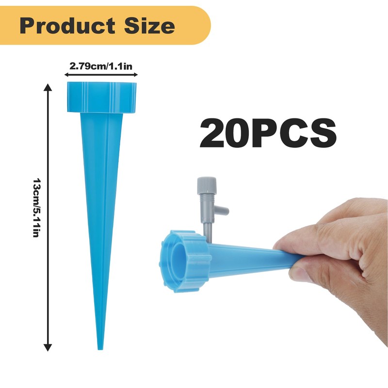 EBQOSK Self Watering Planter Insert, 20 Pack Self Watering Spikes