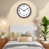 NUOVO 8 Inch Wall Clock Black Frame with Glass Cover