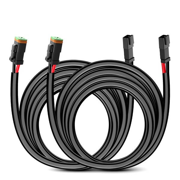 Nilight 2PCS 16AWG 10 Feet Wiring Harness Extension Kit, Extended