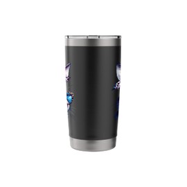 Easter Bunny Wearing Glasses Leopard Headband Women Girls Stainless Steel Insulated Tumbler