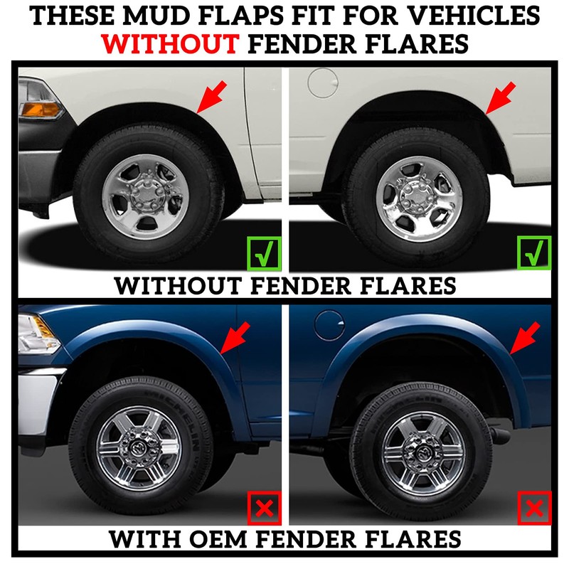 KEWISAUTO Heavy Duty Mud Flaps for Colorado Canyon, Premium Front