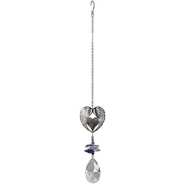 Woodstock Chimes CFWH Fantasy Glass Suncatcher, Winged Heart