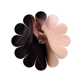 TseanYi Vintage Flower Earrings Brown Flower Metal Earrings Metal Floral Earrings Boho Flower Statement Earrings Flower Bud Stud Earrings Jewelry for Women