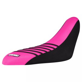 Yamaha Raptor 700 700 R Seat Cover 2006-2024 BLACK SIDE / PINK / BLACK RIB #193