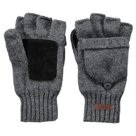 Barts Haakon Bumgloves Folding Mittens, charcoal