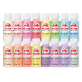 Apple Barrel, Acrylic Paint Set, 16 pc - 2 oz Bottles, Pastel Perfection, Perfect for DIY Arts and Crafts Projects