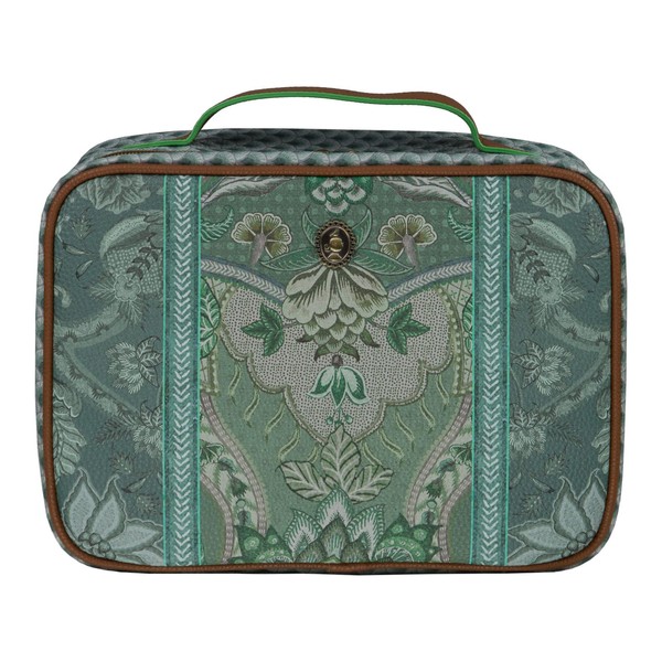 PiP Studio Women's Cosmetic Case Beauty Case Square Large Kyoto Festival, turquoise