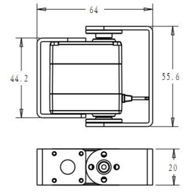 25kg Biaxial Servo, Educational and Entertainment Robot Servo, Smart Robot