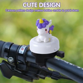Risipu Bicycle Bell Children's Beautiful Bicycle Bell Loud Bell Bicycle Children for Bicycle Balance Bike Scooter (White)