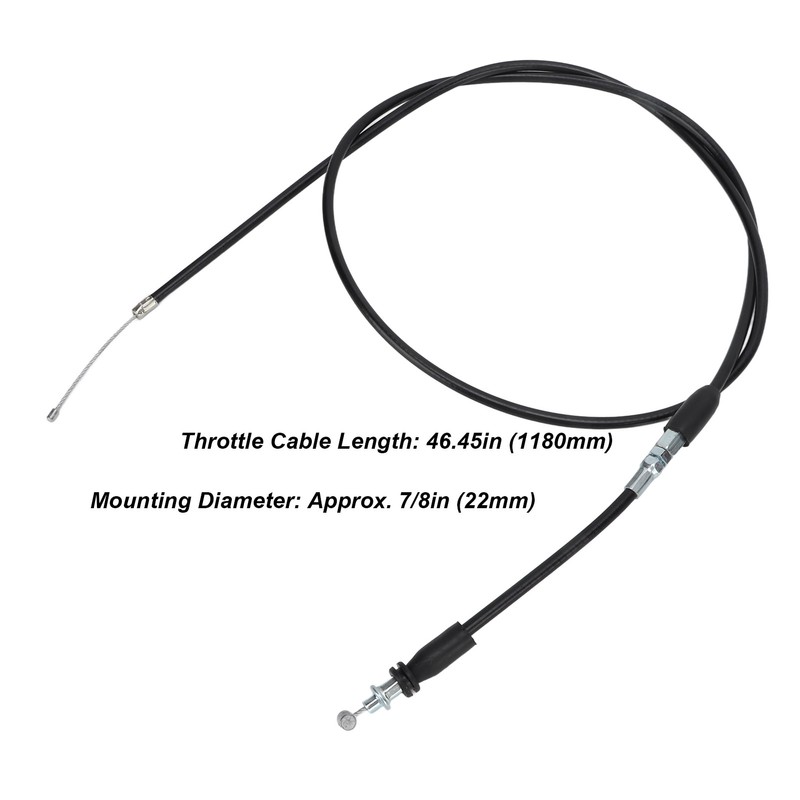 Thumb Throttle Cable with Dual Brake Lever Assy 22mm Aluminium