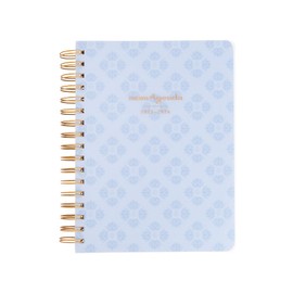 momAgenda Desktop Spiral Planner for Busy Moms with Space to Organize Schedules and Appointments for Up To Four Children- 18 Month Calendar (July 2025-December 2026) (Blue Damask)