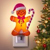 Pink Gingerbread Night Light, Christmas Pink Gingerbread Man Night Light