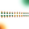 24 Pcs Fall Press on Nails Short Medium Fake Nails