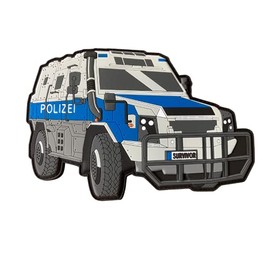 Polizeimemesshop Survivor XL PVC Rubber Patch with Velcro Police Emergency Vehicle