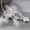 Double Ring Cremation Urn Ashes Necklace No Longer by My
