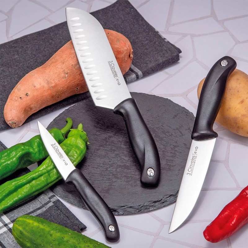 3 CLAVELES CUCHILLO COCINA Evo PL. 13,5 cm - 5,5"