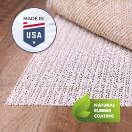 Slip-Stop | Made in U.S.A. | Rug Grip Natural Premium Non-Slip Rug Pad Gripper 5X7 FT | Low-Profile Slim Pad for Hardwood Floors & Any Hard Surface Floors | Rug Stoppers to Prevent Rugs from Sliding