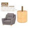 Btowin 2 inch Solid Wood Furniture Legs, 4Pcs Modern Round
