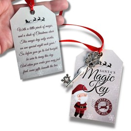 Just A Little Something Christmas Eve Box Fillers | Magic Santa Key | Reindeer Food | Naughty Nice | Xmas Eve | Stocking (Magic Key + Reindeer Food (Santa/Rudolf) + Christmas Wish Bracelet)