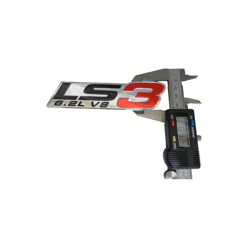 LS3 6.2L V8 Red Engine Emblems Badges Nameplates Highly Polished