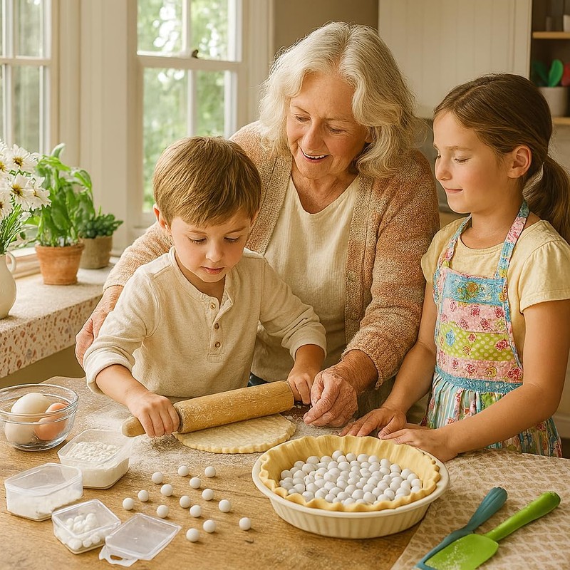 Mrs. Anderson's Baking Ceramic Pie Crust Weights, Natural Ceramic Stoneware,