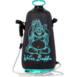 JBL Spearguns Water Buddha Rinse Kit Portable Shower, Collapsible, Pressurized with Travel Case, Shower Head and 7ft Hose, Perfect for Camping, Beach, Hiking, and Boating, Holds 2.5 Gallons/10 Liters