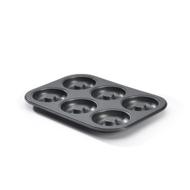 De Buyer Non-Stick 6 Hole 80mm Mini-Savarins Mould