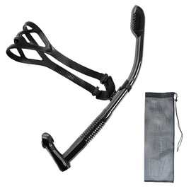 Uniswim Rotate Function Swim Snorkel for Training Swimming Front Snorkel Lap Swimming Swimmer Training Diving Snorkeling Comfortable Mouthpiece for Pool Open Water (Black)