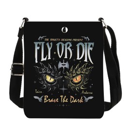 The Violet's Dragons Present Fly Or Die Gift Xaden Literary Book Inspired Gift Crossbody Bag (PRESENT FLY cb CA)