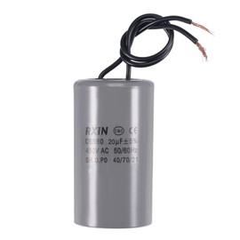 BOXONLY CBB60 20uF Run Capacitor 450V AC 40/70/21 ±5% 50/60Hz Cylinder 42x70mm with 2 Wires for Air Compressor Water Pump Motor