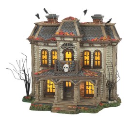 Department 56 Elvira Mistress of The Dark Village Elvira's House Lit Building, 7.87 Inch, Multicolor