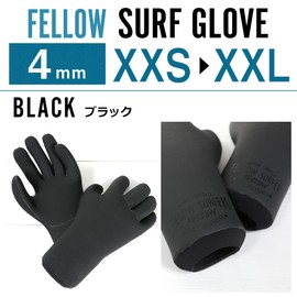 FELLOW Surf Gloves, 0.2 inch (4 mm), Thermal, Brushed, Surfing, Diving SUP, Wet Suit Gloves, Men's, Women's, Japanese Standard, Prevents Water Infiltration, Heat Retention, XL Size