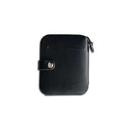 Lo Esencial | Billetera de Piel Genuina Bifold 2.0 Hecha a Mano con Capacidad de Entre 3 y 12 Tarjetas, Unisex (Negro Clásico)