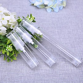 erioctry 5 ml Airless Pump Bottle-Empty Refillable Airless Vacuum Pump Cream Lotion Bottle Travel Bottles Toiletries Liquid Container for Cosmetics Makeup Pack of 6 Transparent