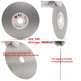 JINGLING 4" inch 100mm Diamond Flat Lap Disc Coated Grinding Disk Grit 500 Medium