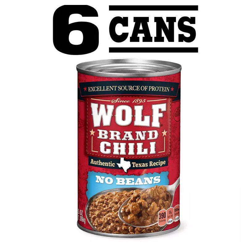 Wolf Brand "No Bean" Chili 15oz., 6pk.