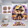 Wollmix Halloween 4 Pcs Bathroom Shower Curtain Sets Decorations with