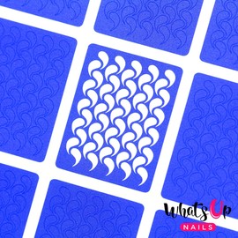 Whats Up Nails - Droplets Vinyl Stencils for Nail Art Design (1 Sheet, 12 Stencils)