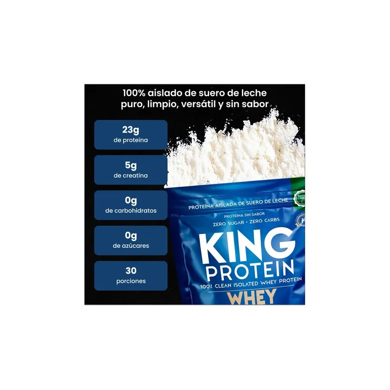 King Protein Whey + Creatina 900g - Polvo Nutricional Sabor