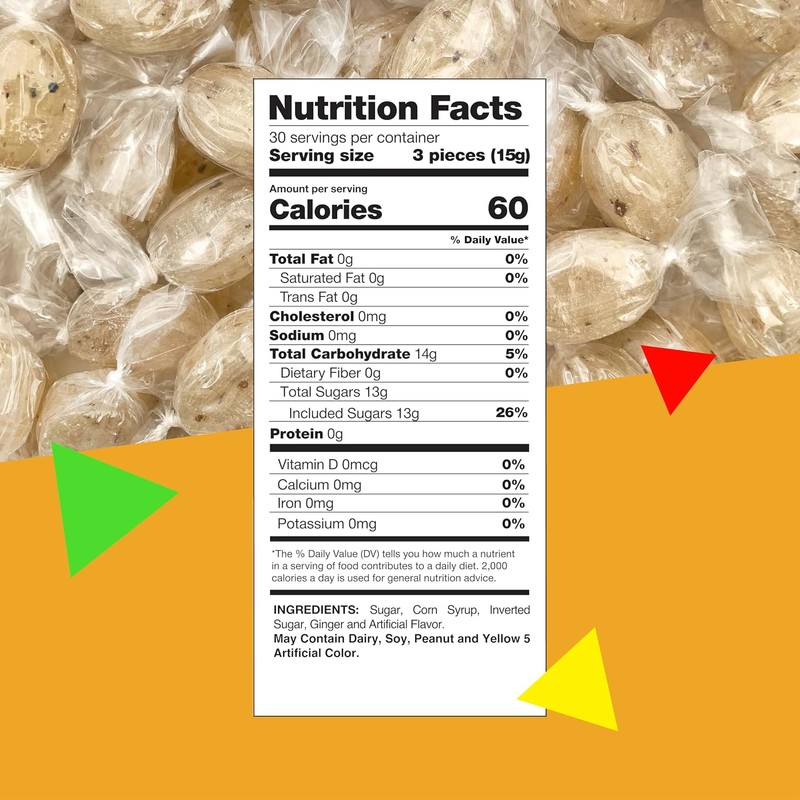 Ginger Candy | 1 Lb Bag - Approx. 90 Count