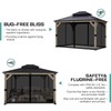 Aoodor Universal 10x12 ft Gazebo Mosquito Netting, Replacement 4-Panel Sidewalls