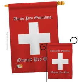 Nationality Swiss Garden House Flags Set Regional Nation International World Country Particular Area Small Decorative Gift Yard Banner Made in USA 28 X 40