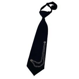 Lunali Charm Necktie Chain with Adjuster One-Touch Wearing, Monotone, Black, Uniform, Korean Coordination, chain