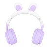 Rabbit Ear Headsets LED Light Headphones Cute Lightweight Adjustable Headband