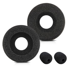 Plantronics Headset Ear Cushions Foam Replacement Ear Pad for Plantronics Blackwire C320 3320 3210 3220 HW251N HW261N HW510 HW520 Jabra PRO 930 Most Standard Size Office Telephone Headphones (2 Pack)