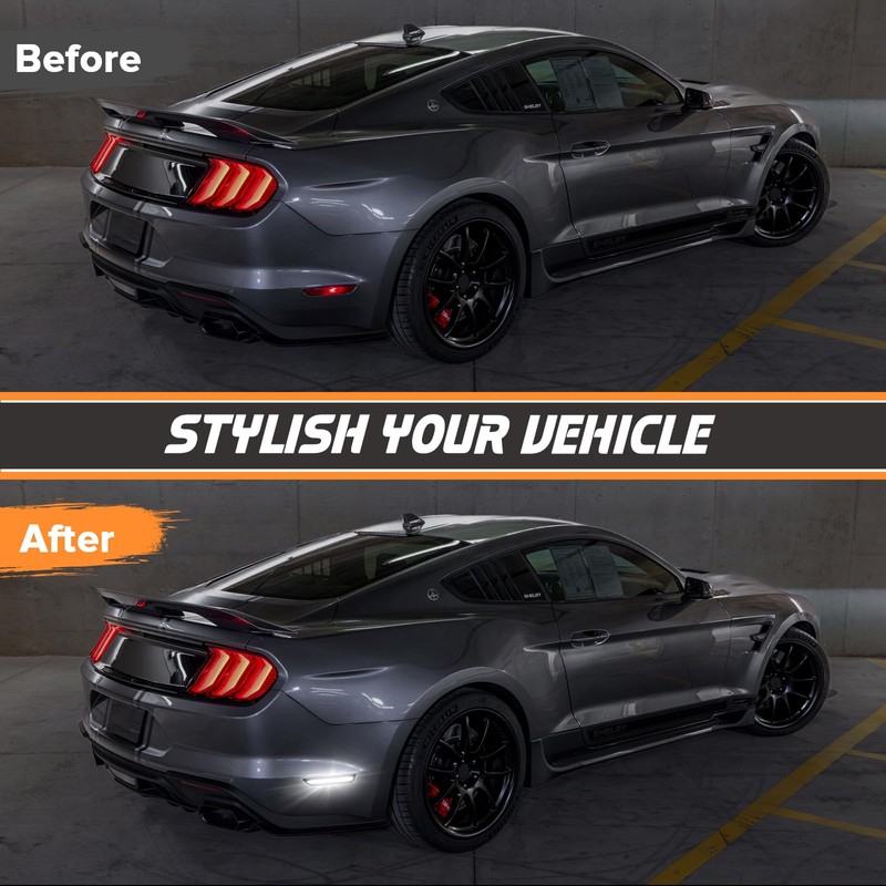 Aexploer LED Side Marker Lights Compatible with Mustang S550 GT