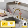 Tohlar 4 Hole Kitchen Faucet, Brushed Gold Kitchen Faucet with
