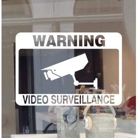 Warning Video Surveillance Decal CCTV Camera Logo Sign Sticker Monitoring Security