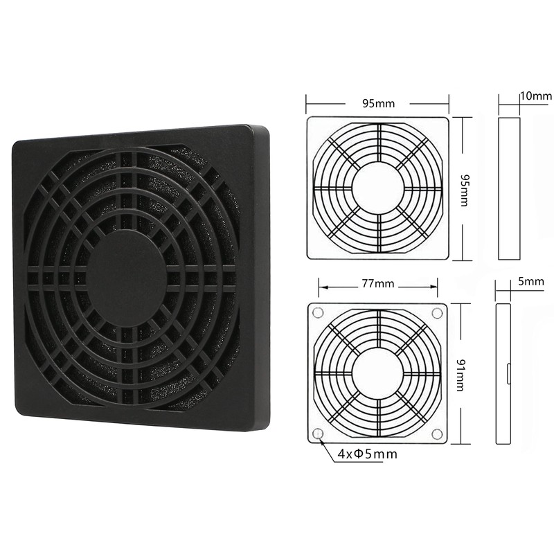 GELRHONR PC Case Fan Dust Filter, 92 mm PC Case