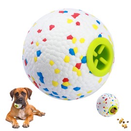 OUTFAC Dog Ball,High Bouncy Dog Tennis Ball, 3.15" Treat Ball for Dogs Dog Puzzle Toy,Interactive Dog Toys for Treat Dispensing, Dog Treat Ball for Teeth/Slow Feeder/IQ Training/Playing